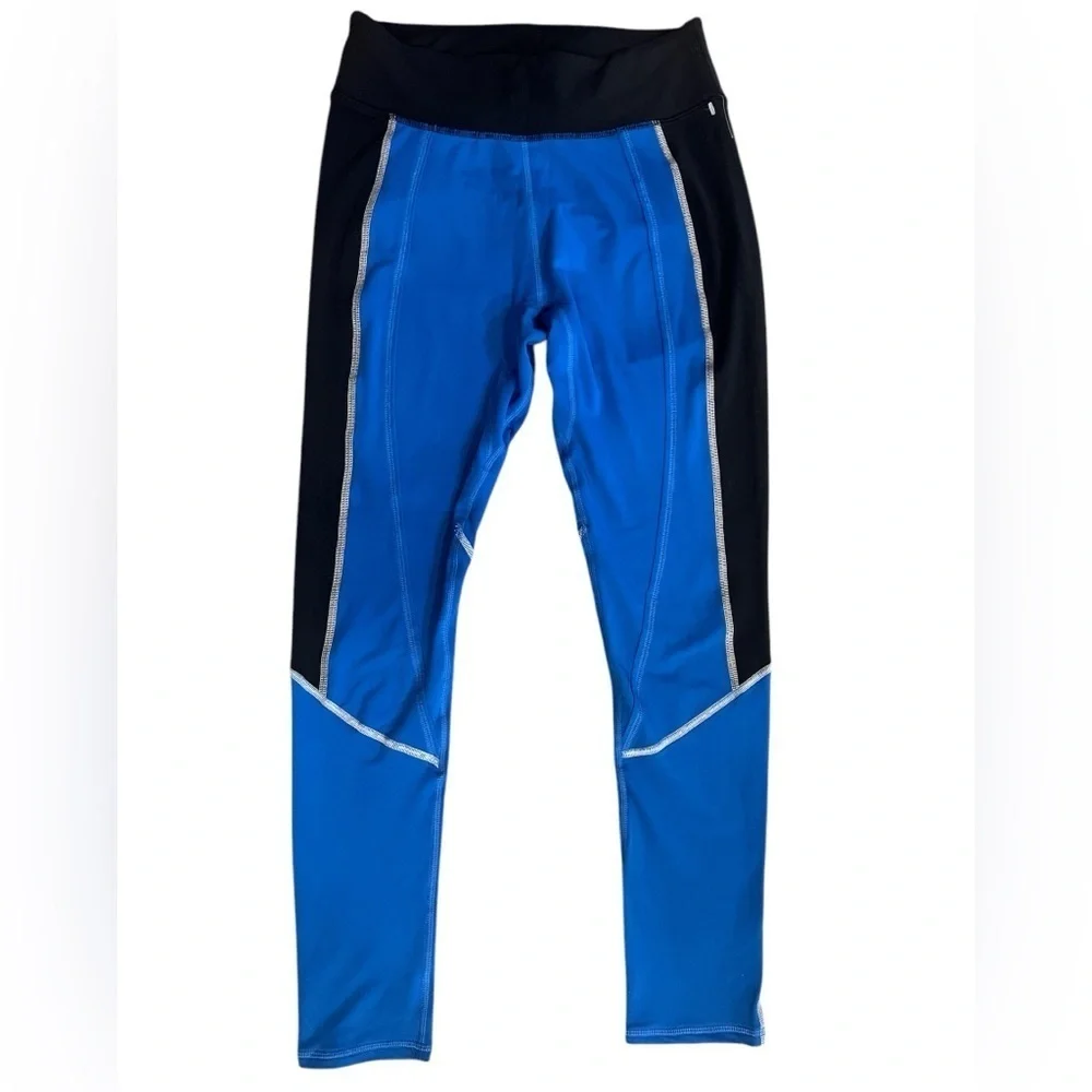 Free People Movement Dawn to Dusk Layering Leggings Blue Color block New Small